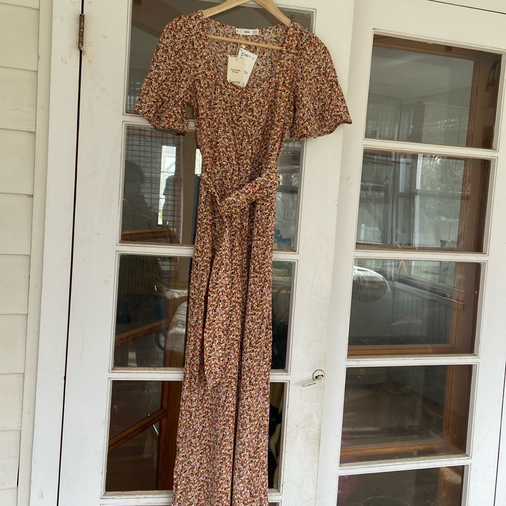 Modern retro floral jumpsuit